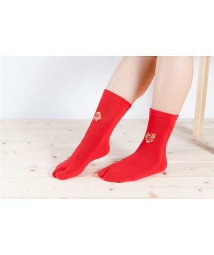 Chaussette Tabi - Seabream red