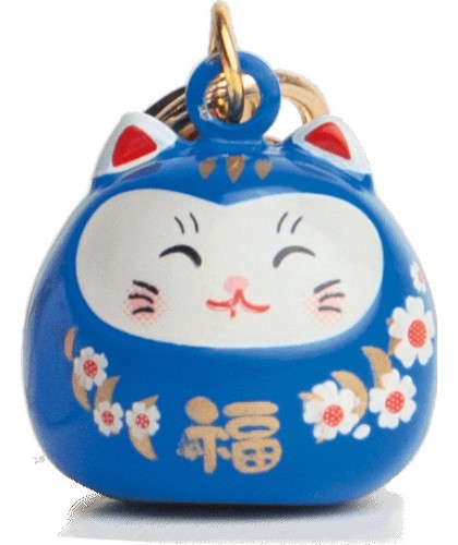 Porte-clé Neko Daruma japonais porte-bonheur | BIWA Store