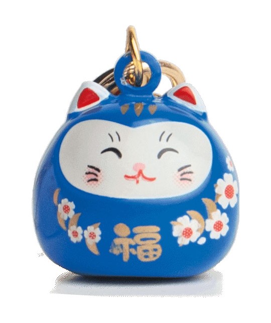 Porte-clé Neko Daruma japonais porte-bonheur | BIWA Store