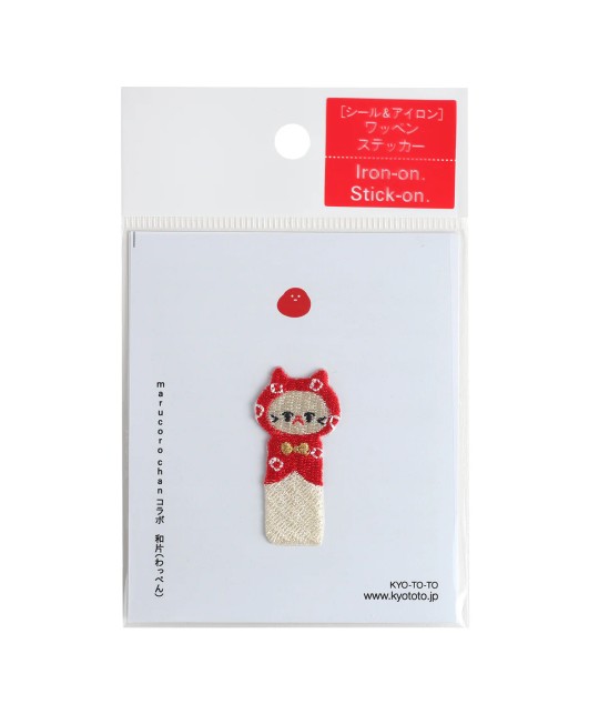 Patch brodé Kokeshi rouge