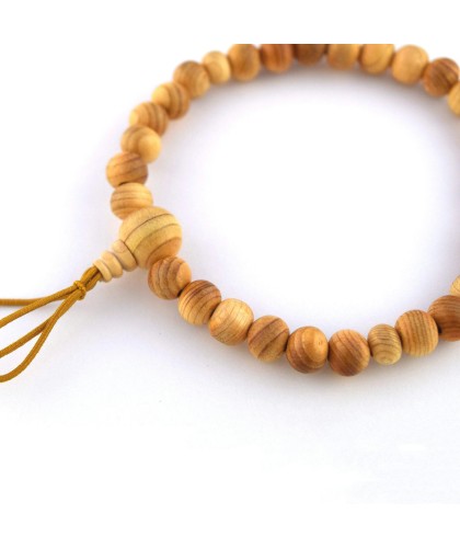 Bracelet en bois de cyprès Hinoki de 7 mm