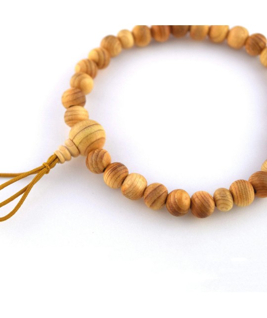 Bracelet en bois de cyprès Hinoki de 7 mm