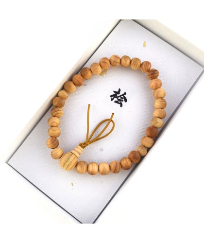 Bracelet en bois de cyprès Hinoki de 7 mm