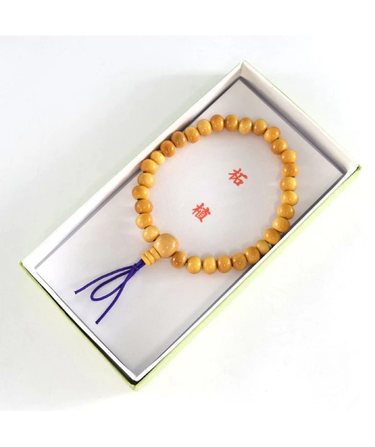 Bracelet en bois de Buis Tsuge de 7 mm