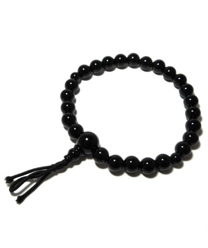 Bracelet en onyx noir de 7 mm