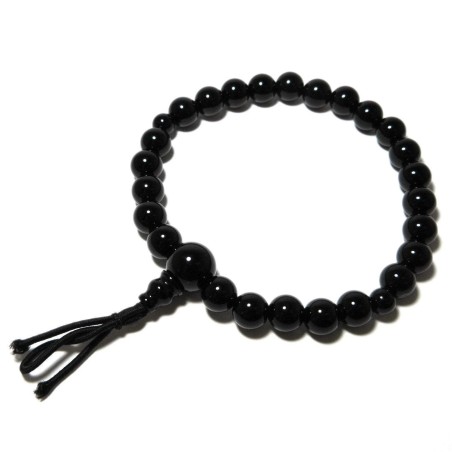 Bracelet en onyx noir de 7 mm