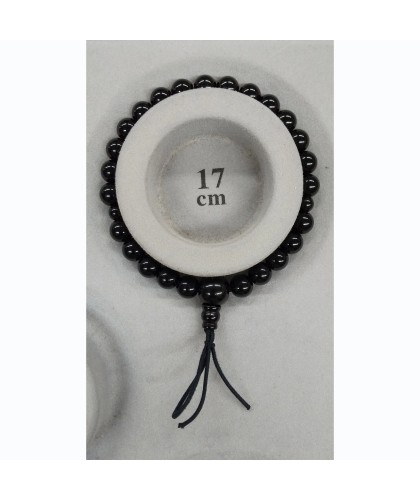 Bracelet en onyx noir de 7 mm