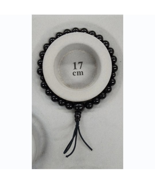 Bracelet en onyx noir de 7 mm