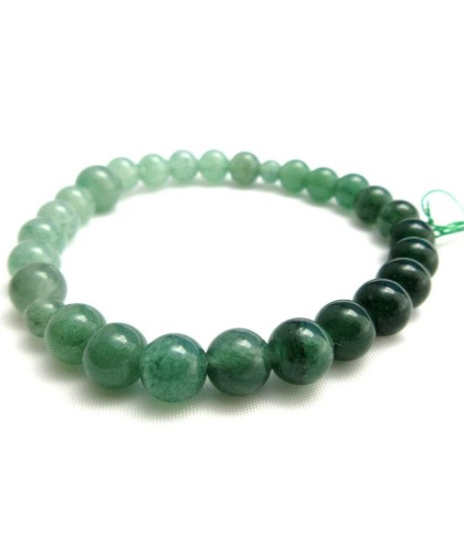 Bracelet en jade indien dégradé de 7 mm