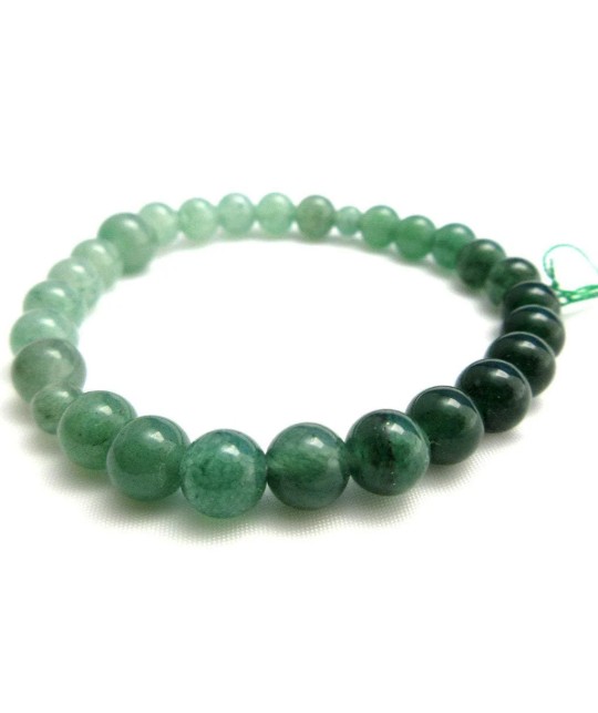Bracelet en jade indien dégradé de 7 mm