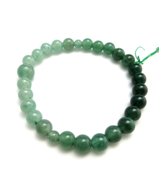 Bracelet en jade indien dégradé de 7 mm