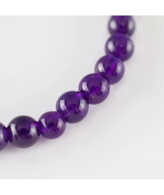 Bracelet en améthyste de 6 mm