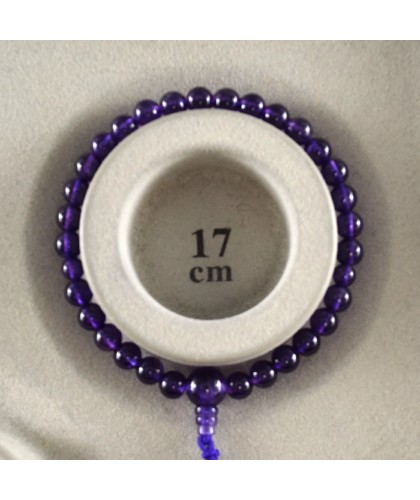 Bracelet en améthyste de 6 mm