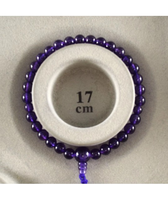 Bracelet en améthyste de 6 mm