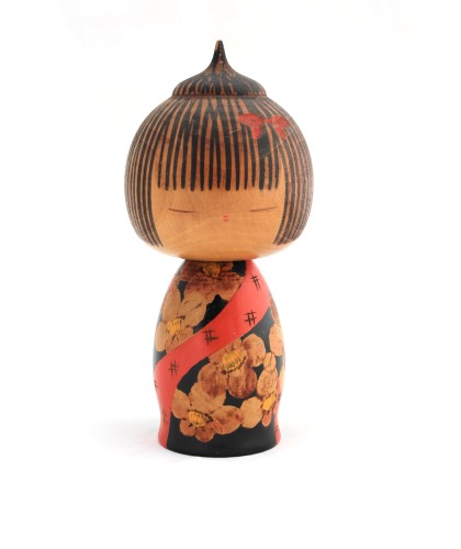 Rare kokeshi sosaku vintage par Yuji Kawase